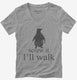 Screw It I'll Walk Funny Penguin  Womens V-Neck Tee