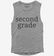 Second Grade Back To School grey Womens Muscle Tank