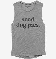 Send Dog Pics Womens Muscle Tank