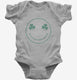 Shamrock Smiley Face grey Infant Bodysuit