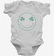 Shamrock Smiley Face white Infant Bodysuit