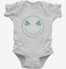 Shamrock Smiley Face Baby Bodysuit