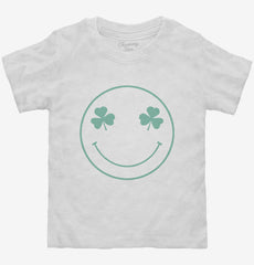Shamrock Smiley Face Toddler Shirt