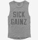 Sick Gainz grey Womens Muscle Tank