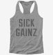 Sick Gainz grey Womens Racerback Tank