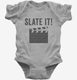Slate It Funny Movie Producer grey Infant Bodysuit