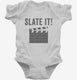 Slate It Funny Movie Producer white Infant Bodysuit