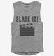 Slate It Funny Movie Producer grey Womens Muscle Tank