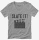 Slate It Funny Movie Producer grey Womens V-Neck Tee