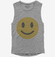 Smiley Face grey Womens Muscle Tank