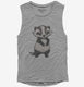Smiling Badger grey Womens Muscle Tank