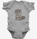 Smiling Chipmonk grey Infant Bodysuit
