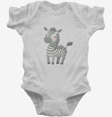 Smiling Zebra Baby Bodysuit