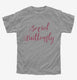 Social Butterfly grey Youth Tee