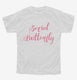 Social Butterfly white Youth Tee