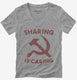 Socialism Sharing Is Caring  Womens V-Neck Tee