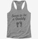 Soon To Be A Daddy Baby Footprints  Womens Racerback Tank