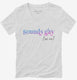 Sounds Gay I'm in LGBTQ Pride white Womens V-Neck Tee