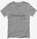 Sounds Gay I'm in LGBTQ Pride grey Womens V-Neck Tee