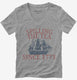 Spilling the Tea Since 1773 Funny Fourth Of July  Womens V-Neck Tee