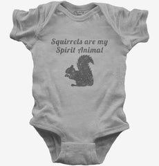 Squirrels Are My Spirit Animal Baby Bodysuit