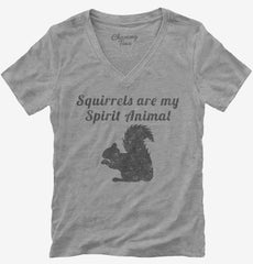 Squirrels Are My Spirit Animal Womens V-Neck Shirt