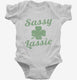 St. Patrick's Day Sassy Lassie white Infant Bodysuit