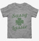 St. Patrick's Day Sassy Lassie grey Toddler Tee