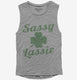 St. Patrick's Day Sassy Lassie grey Womens Muscle Tank