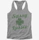 St. Patrick's Day Sassy Lassie grey Womens Racerback Tank