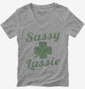 St Patricks Day Sassy Lassie Womens Vneck