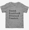 Steak Breakfast Whiskey Freedom Toddler