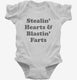Stealin Hearts And Blastin Farts white Infant Bodysuit