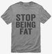 Stop Being Fat grey Mens