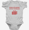 Stop Staring At My Package Funny Gift Infant Bodysuit 666x695.jpg?v=1700407008
