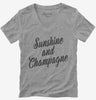 Sunshine And Champagne Womens Vneck