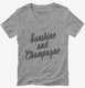 Sunshine and Champagne  Womens V-Neck Tee