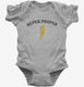 Super Pooper grey Infant Bodysuit