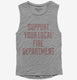 Support Your Local Fire Department grey Womens Muscle Tank