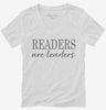 Teacher Librarian Readers Are Leaders Womens Vneck Shirt 666x695.jpg?v=1700380606