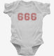 Team 666 white Infant Bodysuit