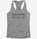 Tech Support Ctrl Alt Delete grey Womens Racerback Tank