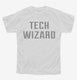 Tech Wizard white Youth Tee