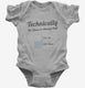 Technically The Glass Is Always Full grey Infant Bodysuit
