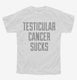 Testicular Cancer Sucks white Youth Tee