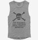 The Beatings Will Continue Until Morale Improves grey Womens Muscle Tank