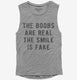 The Boobs Are Real The Smile Is Fake  Womens Muscle Tank