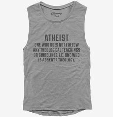 The Definition Of Atheism Womens Muscle Tank