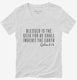 The Geek Shall Inherit The Earth white Womens V-Neck Tee