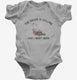 The Grass Is Calling and I Must Mow Funny grey Infant Bodysuit
